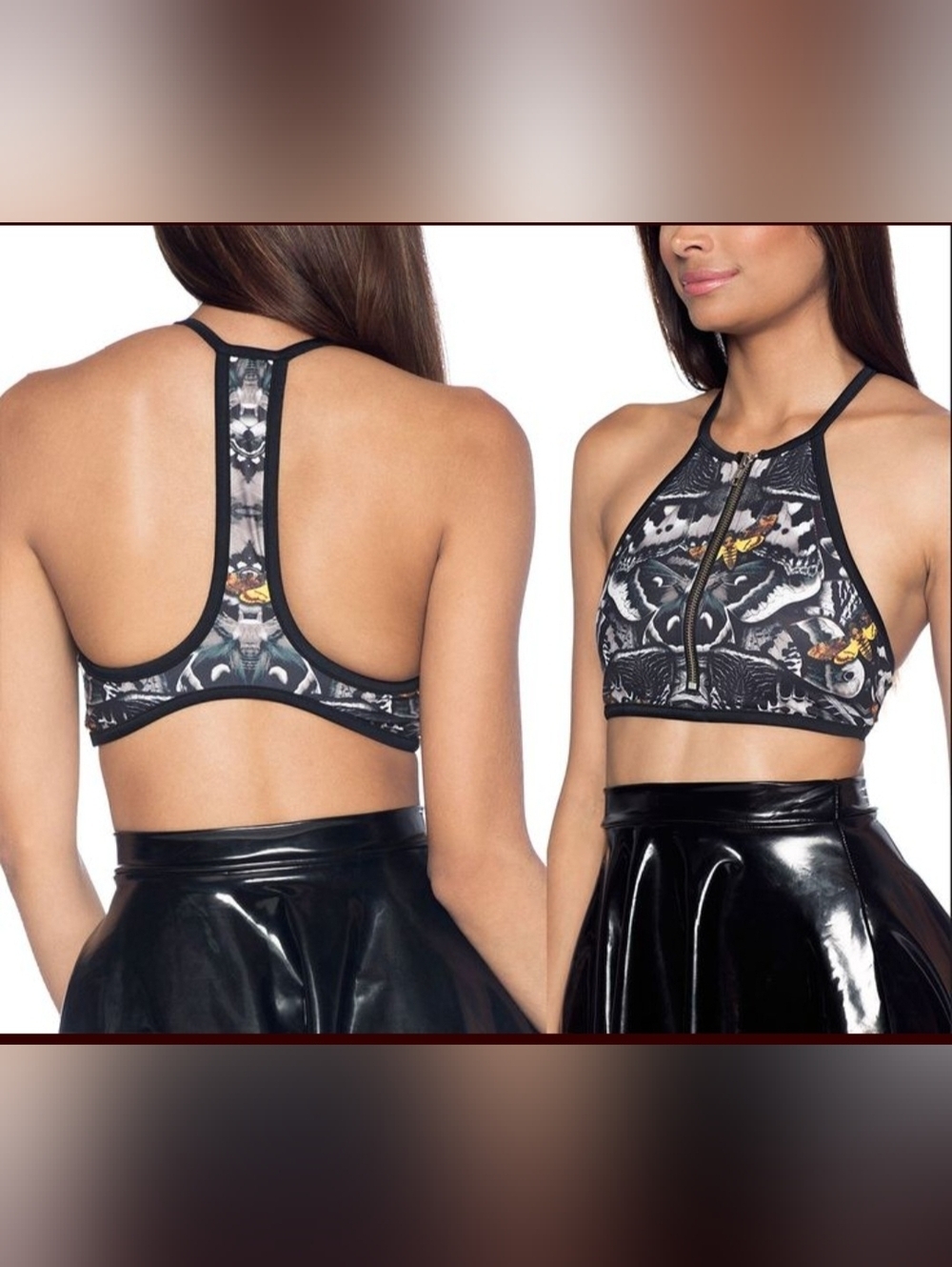 Blackmilk Dark Moth Ryder Crop Top, VGUC, Size S